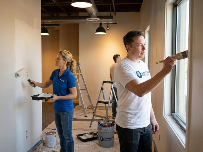 Professional painter applying desert-rated paint to a Tempe stucco home exterior