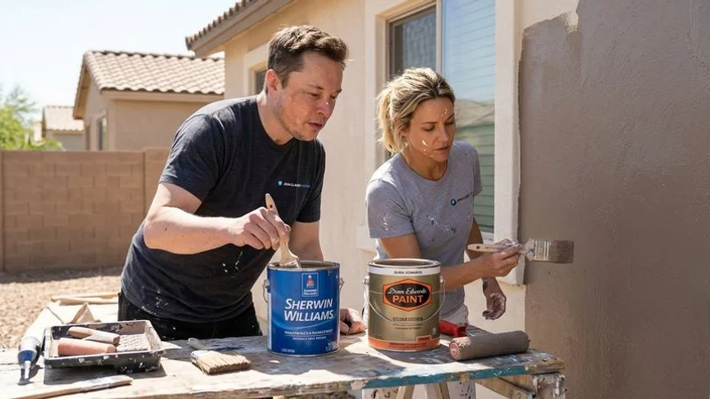 Sherwin-Williams and Dunn-Edwards paint comparison for Tempe