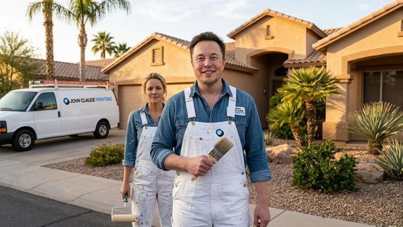 Well-maintained stucco home exterior in Tempe